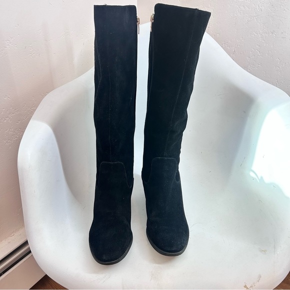Marc Fisher Women's Rela Black Suede Knee High Riding Boots 10W - Picture 6 of 12